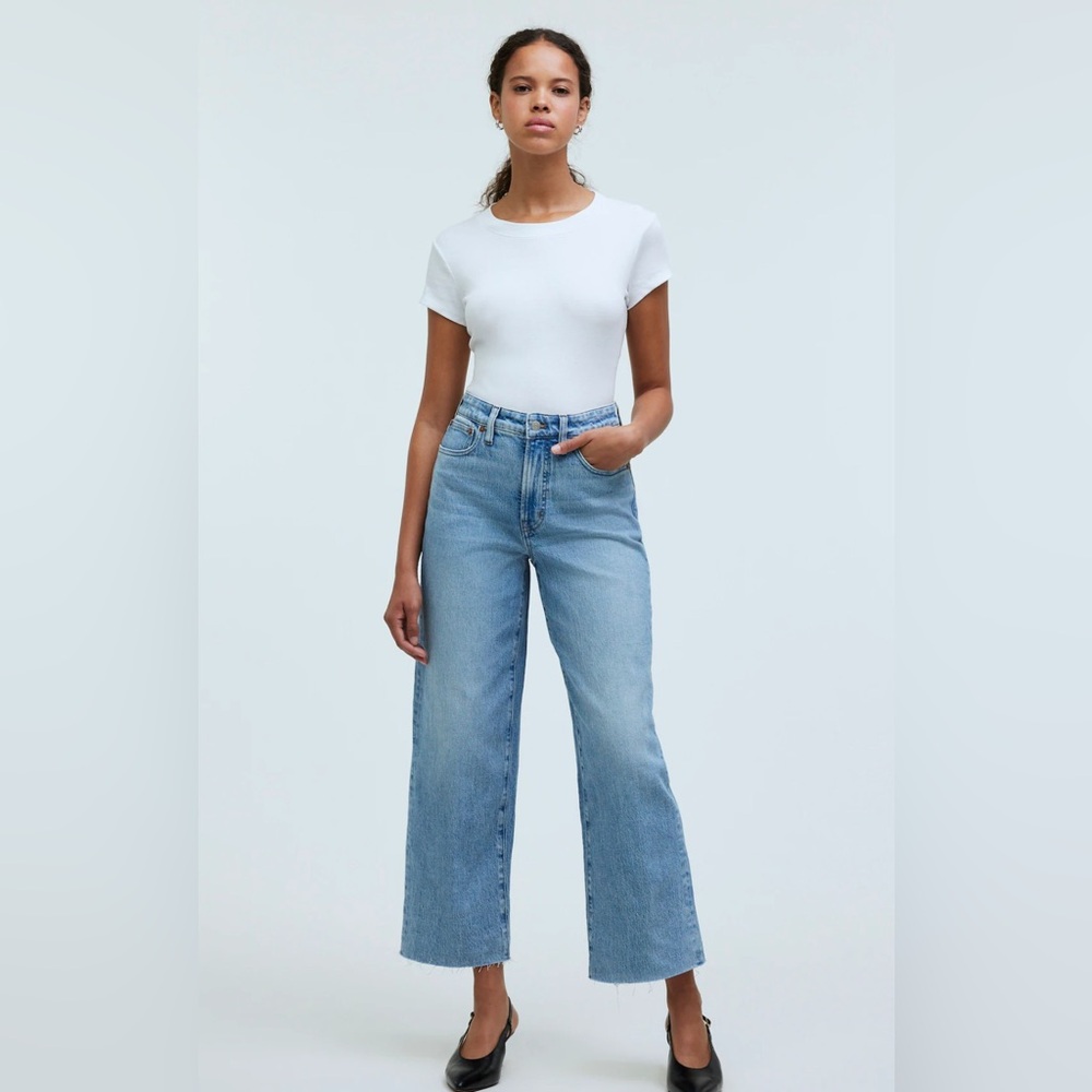 Madewell The Curvy Perfect Vintage Wide-Leg Crop Jean